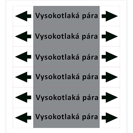 Značení potrubí ISO 20560, vysokotlaká pára